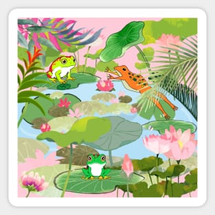 rainforests, frog, tropical frog Sticker